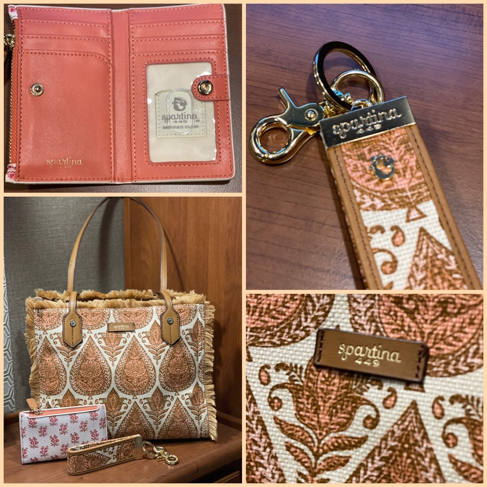 Spartina 449 Pink House Anna Fringe Box Purse 
French Floral Fiona Snap Wallet